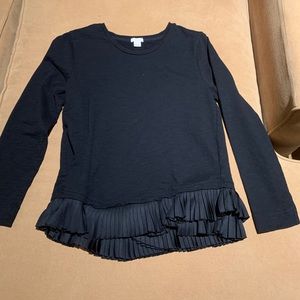 Black peplum sweatshirt